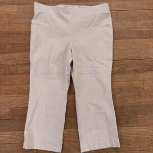 Counterparts Women's Striped Straight Leg Cropped Pull-On Pants - Large
 b16